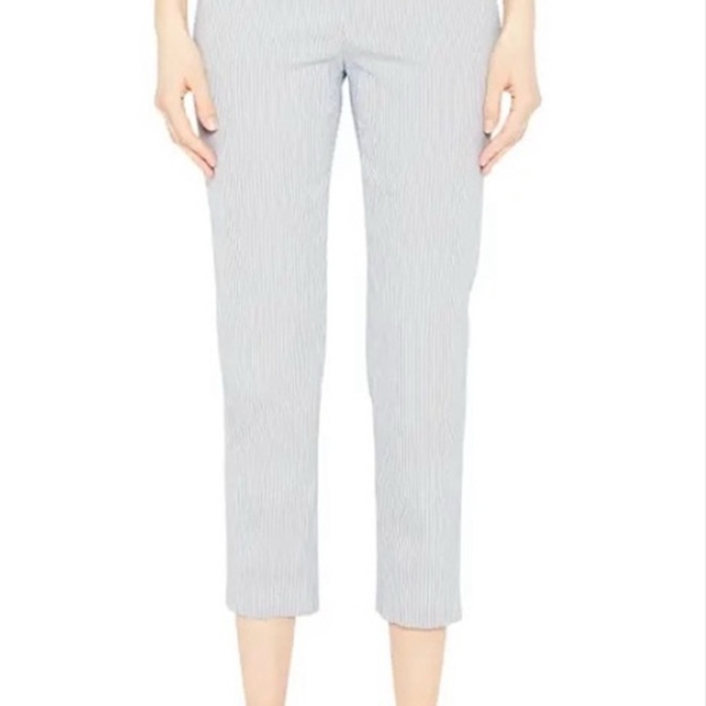 Maison d’amelie Stripe Ankle Crop Pant Black & White Pinstripe sz 6 Like New